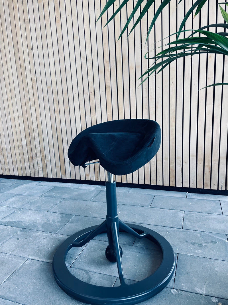 Kontorstol Back App, Alcantara med sort kugle