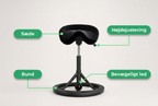 Backapp Smart, Black Grey, Alcantara Black, Black Ball